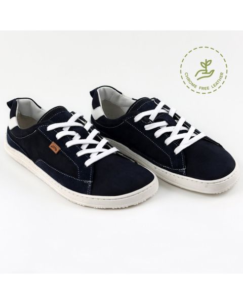 OUTLET Leather barefoot sneakers OXY - NAVY