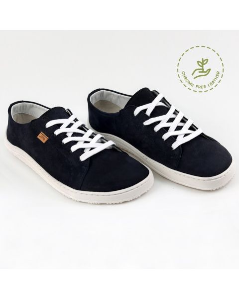 OUTLET Leather barefoot shoes FINN - DENIM