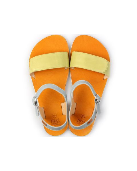 VIBE barefoot women's sandals - Lime & Blue