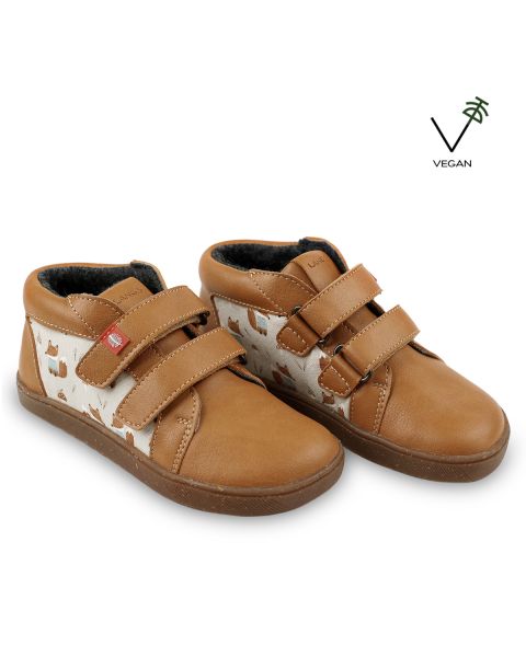 Semi-ghete vegane FIREFLY - Walnut - barefoot boots - Tikki Shoes