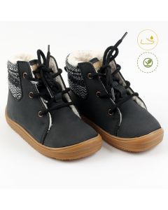 Ghete vegan BEETLE - Black - Tikki Shoes