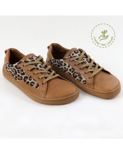 OUTLET Leather barefoot sneakers OXY - LEOPARD