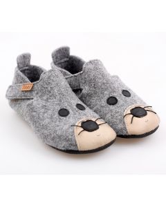 Wool slippers ZIGGY V1 - Mouse 19-29 EU