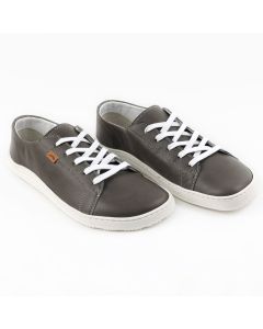 OUTLET Leather barefoot shoes FINN - GRAY
