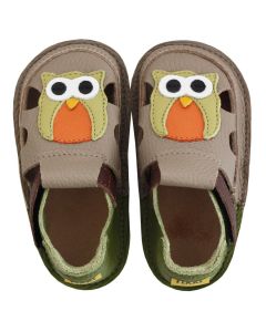 OUTLET Barefoot kids sandals - Classic Summer owl