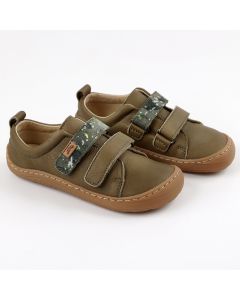 Pantofi barefoot HARLEQUIN - Army Green - Tikki Shoes