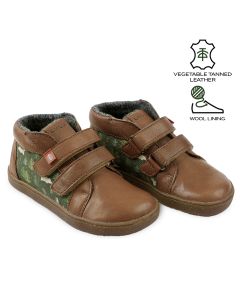 Mid-cut barefoot boots FIREFLY Brown