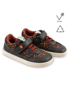Sneakersi barefoot ROCK - Grey Orange - Tikki Shoes