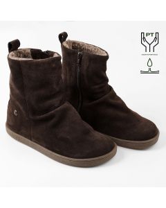 Ghete barefoot VELVET - Brown - / boots - Tikki Shoes